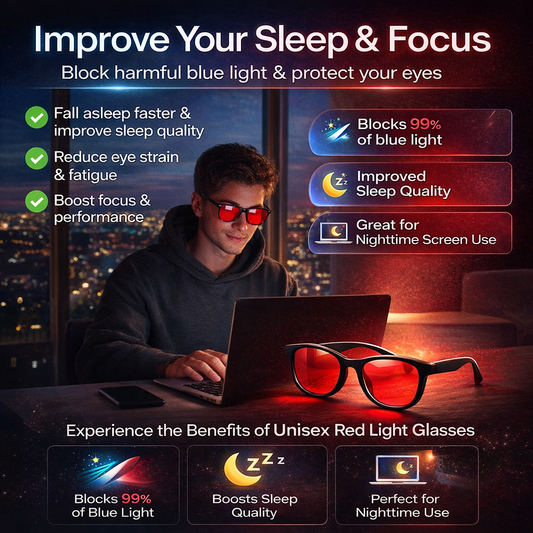 Anti-blue Light UV Protection Red Light Glasses